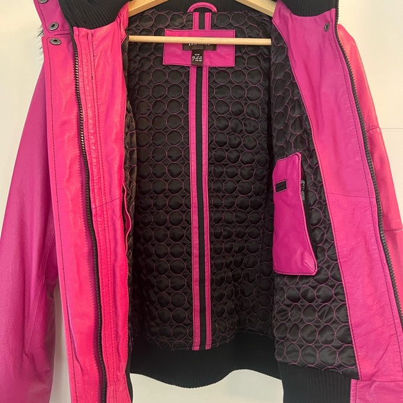 Danier Leather Fushia Motto Jacket - Picture 3 of 5